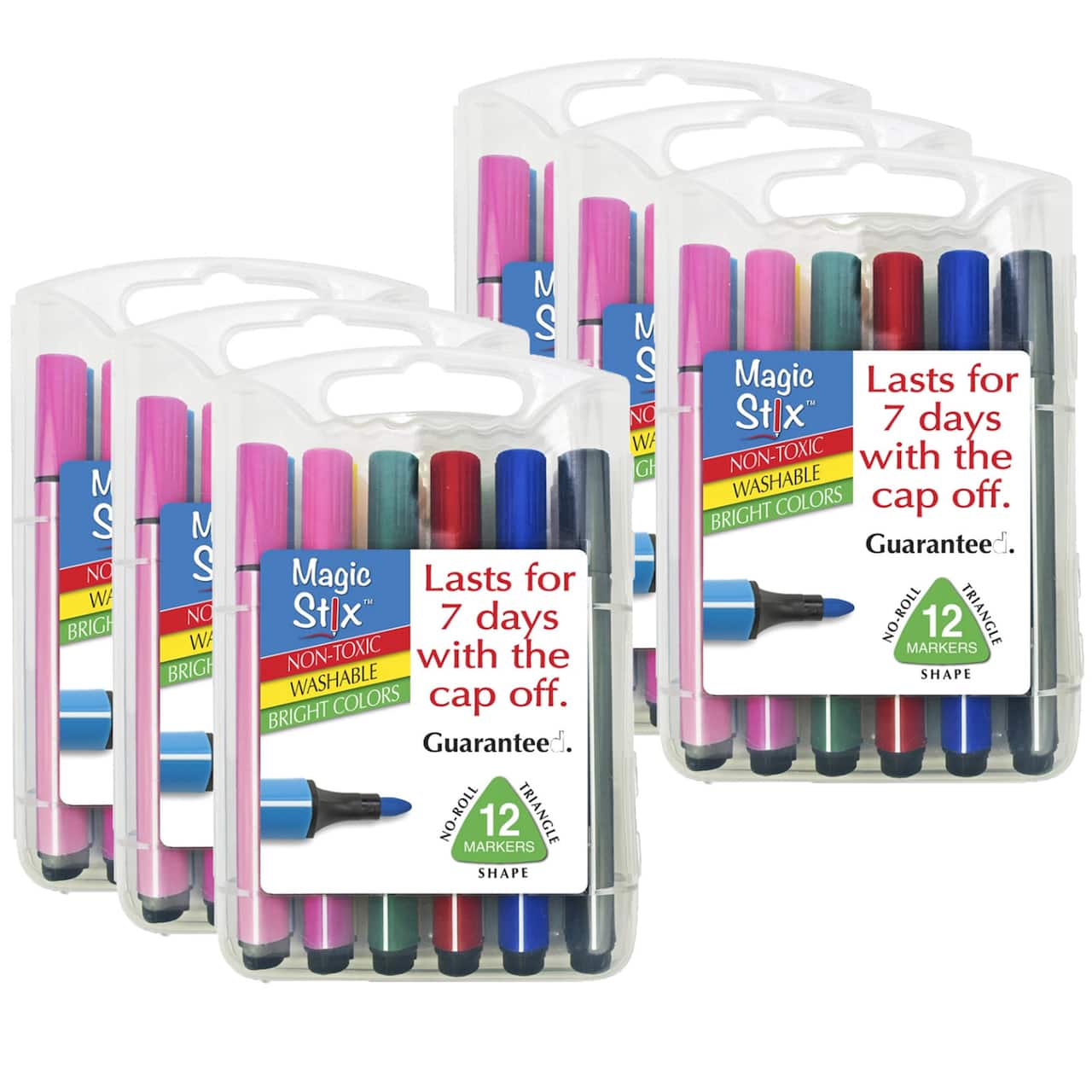 8 Packs: 6 Packs 12 ct. (576 total) Magic Stix™ Triangular Markers